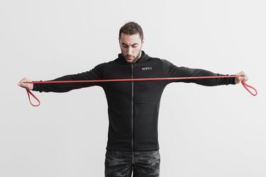 Nobull Performance Zip-up Men's Hoodie Black | Australia (EJ4015)